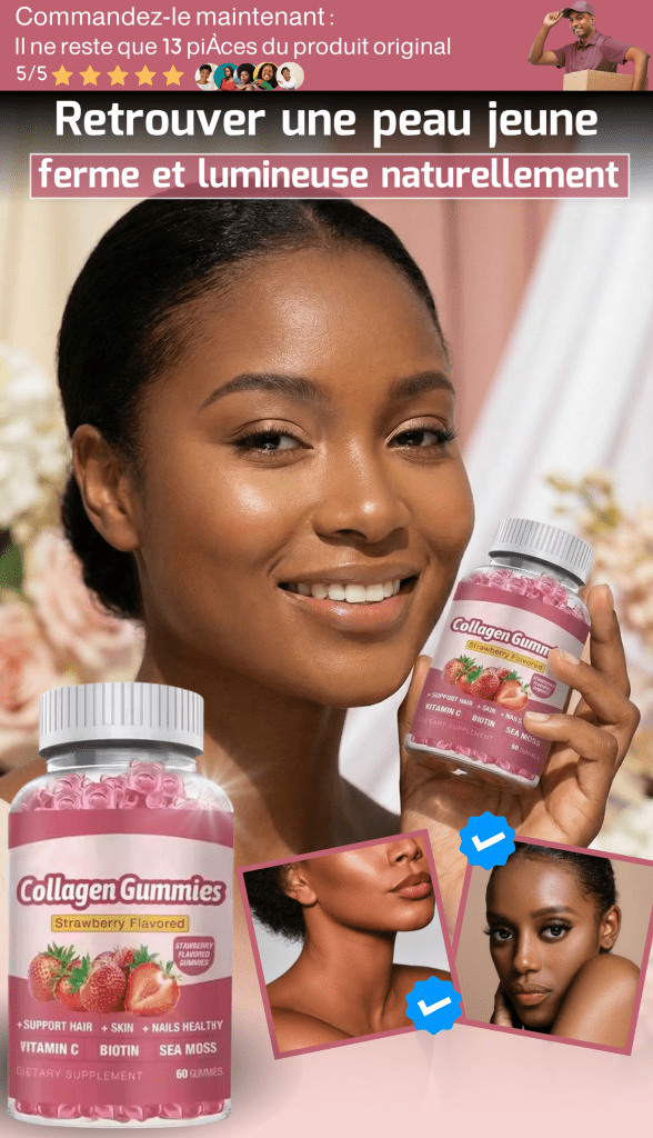 Gommes Collagène – Réduit l’Apparence des Rides & Illumine la Peau - BOUTIQUE SN