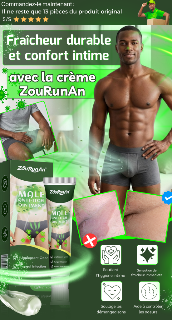 Crème Masculine Anti - Odeur Intime & Anti - Démangeaison Zone Sensible - BOUTIQUE SN