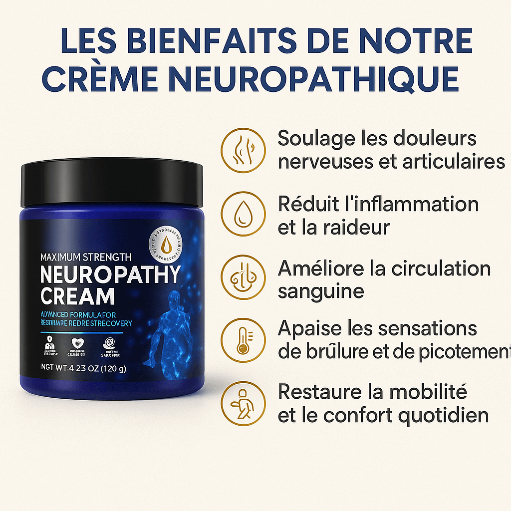 NeuroRelief™ – Soulage varices, jambes lourdes, douleurs et brûlures aux pieds, douleurs articulaire, neuropathie dès la première application - BOUTIQUE SN