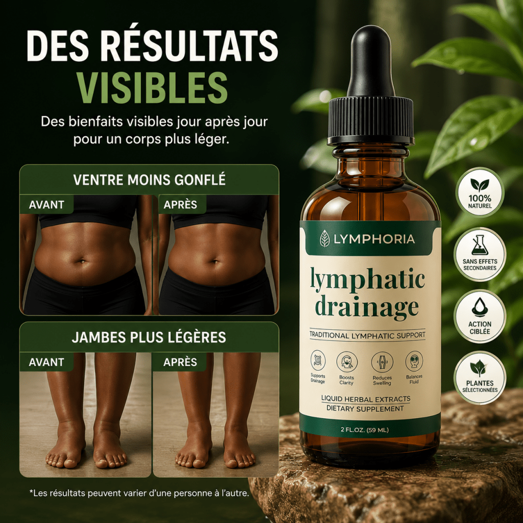 Drainant Lymphatique - Anti-Rétention d'Eau · Ventre, Jambes, Visage - BOUTIQUE SN