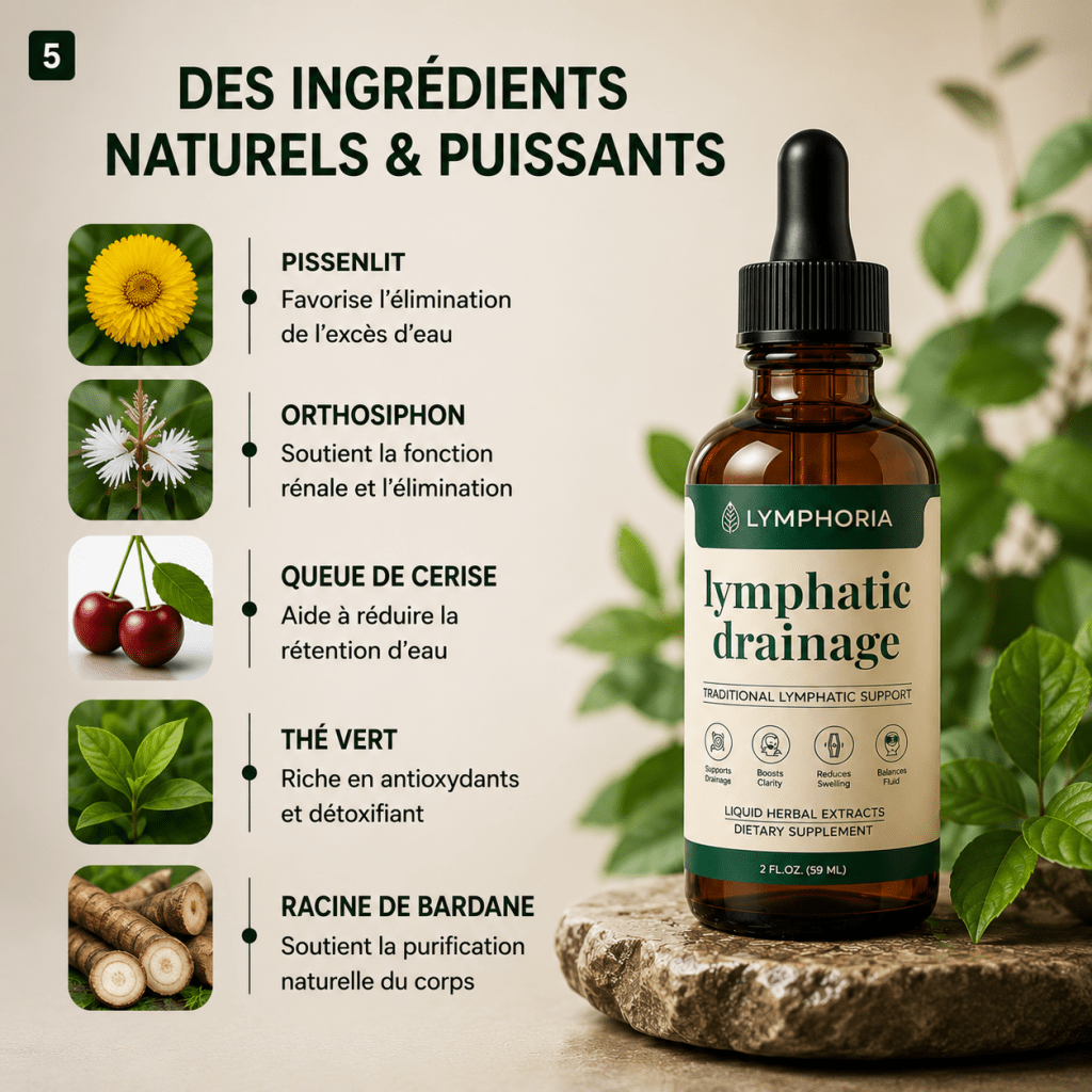 Drainant Lymphatique - Anti-Rétention d'Eau · Ventre, Jambes, Visage - BOUTIQUE SN