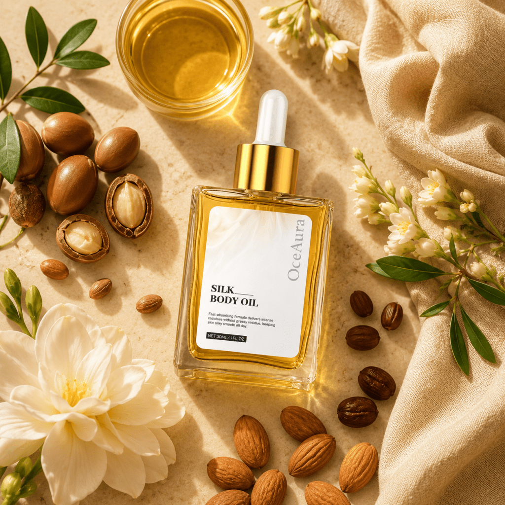 Huile Soyeuse Raffermissante pour le Corps - BOUTIQUE SN