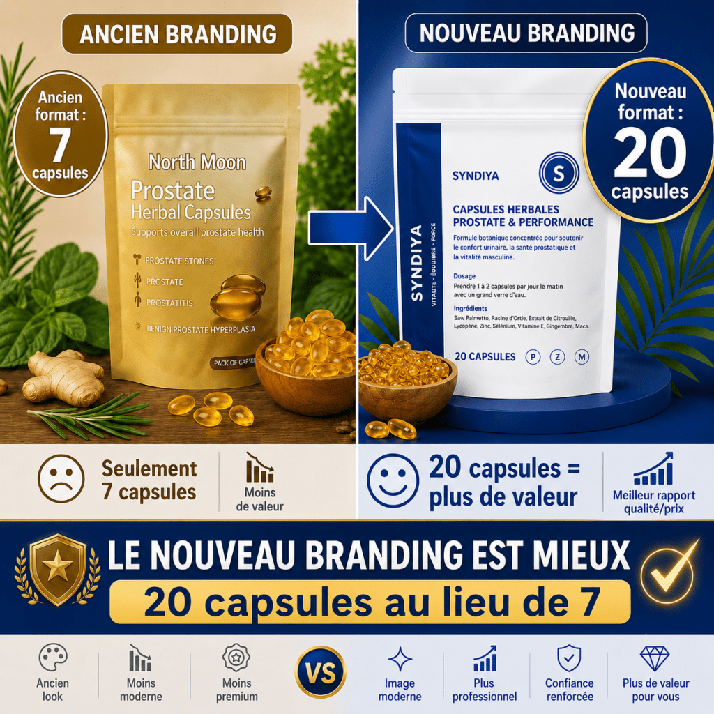 Solution pour la prostate – bien-être urinaire, vitalité naturelle et puissance sexuelle - (20 capscule au lieu de 7) - BOUTIQUE SN